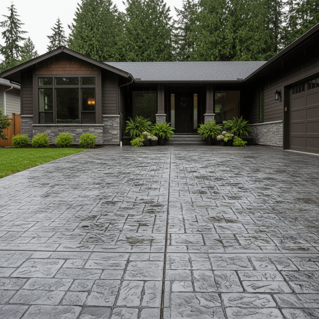 stamped concrete driveway seattle